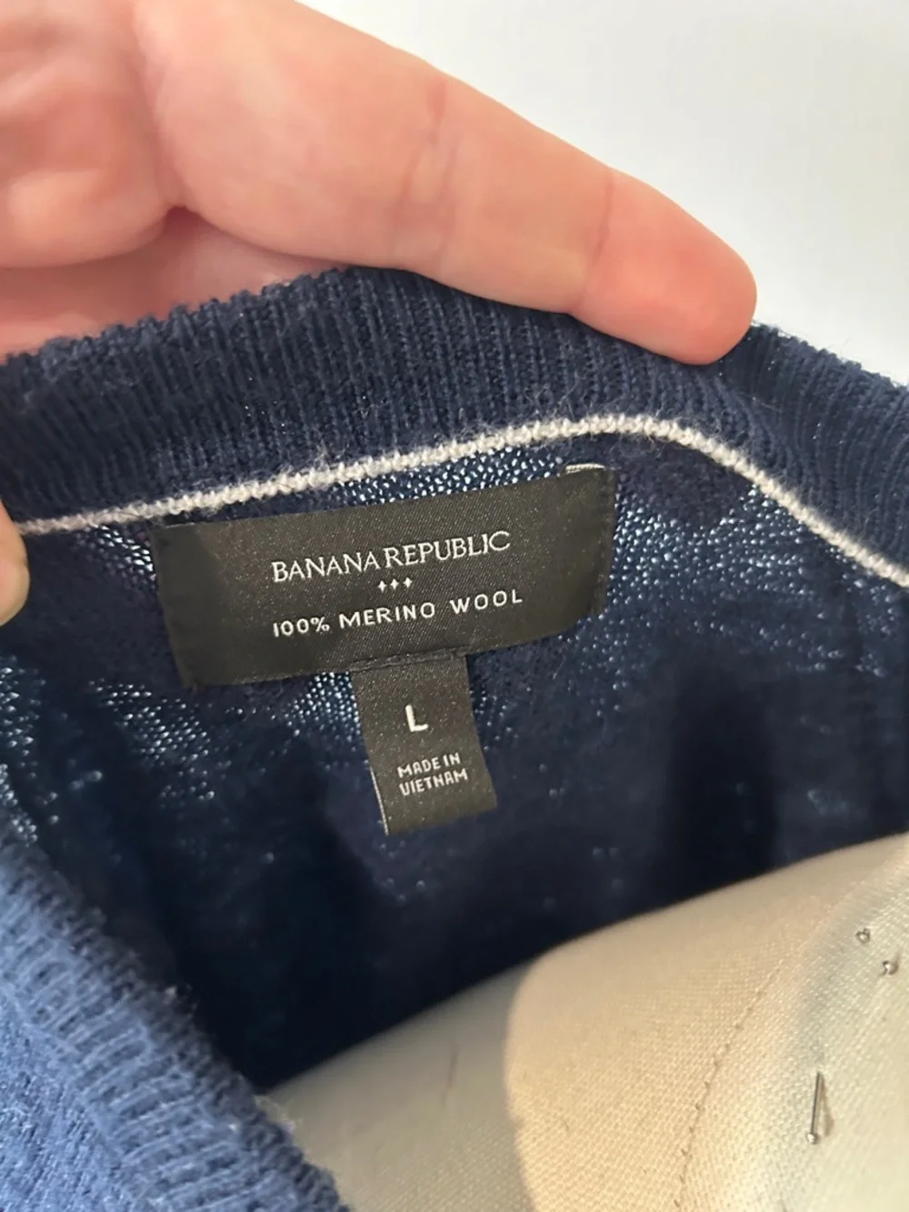 Banana‎ Republic Men's Navy Crewneck Sweater - Classic Knit